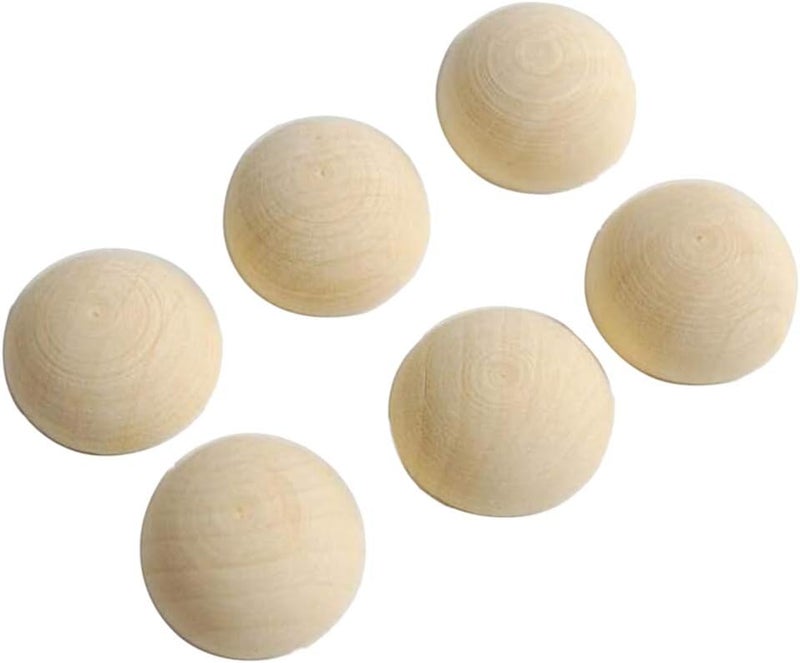 كلاراكو 100 قطعة من الكرات الخشبية نصف المنقسمة الأحجام اختر كرة مستديرة قبة كرة حرفية 1520 مم كما هو موضح، 15 مم - Image 2