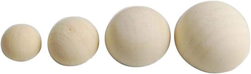 كلاراكو 100 قطعة من الكرات الخشبية نصف المنقسمة الأحجام اختر كرة مستديرة قبة كرة حرفية 1520 مم كما هو موضح، 15 مم - Image 4