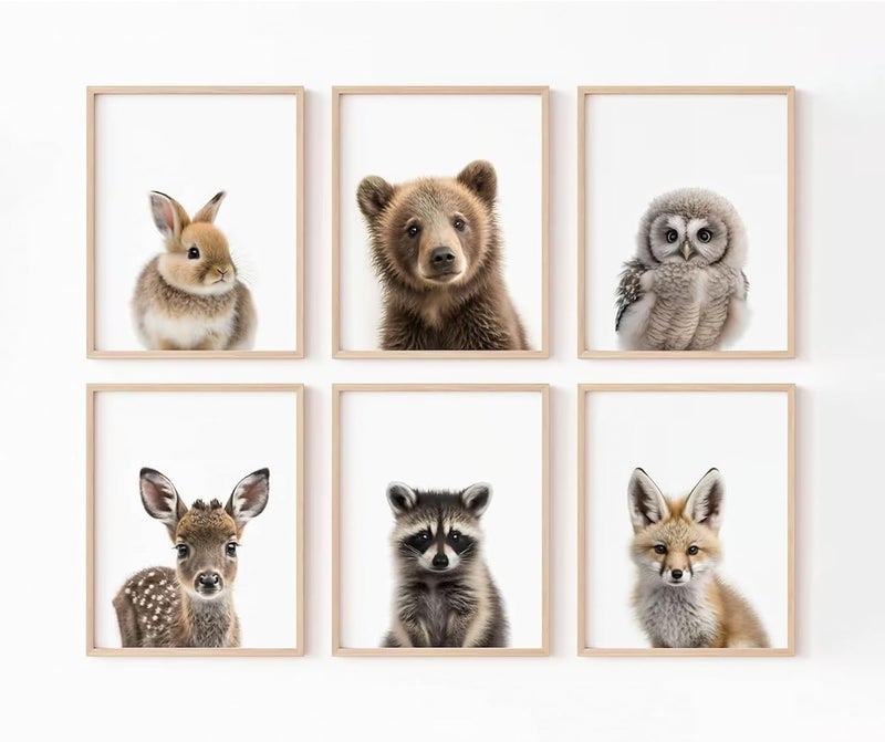 Youillne Baby Animals Prints - Set of 6 - Image 1