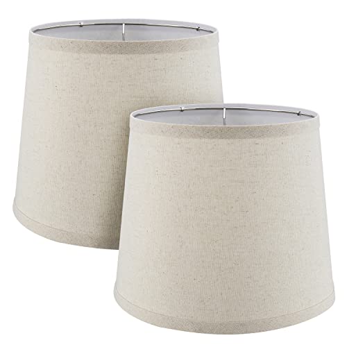 Aspen Creative 380062 Empire Collapsible Spider Lamp Shade Oatmeal 9 Top x 11 Bottom x 9 Slant Height Set of 2 - Image 1