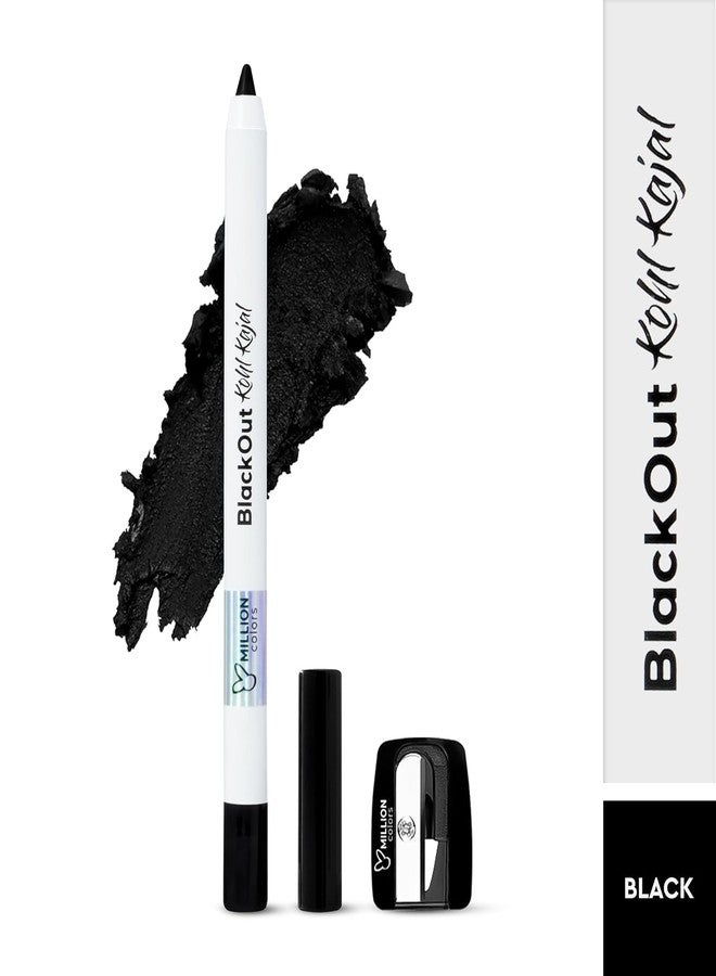Million Colors Waterproof Blackout Kohl Kajal | Infused with Chamomile and Almond Oil | Smudge Proof & Long-Lasting | One Swipe Application - Rich Color Payoff | Stays Upto 24HR - Image 2