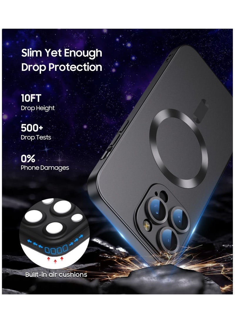 ELTRAZONE Magnetic iPhone 16 Pro Case with MagSafe – Never Yellowing, Grade Drop Protection, Full Camera Lens Protector, Soft Clear Phone Case for Women and Girls (6.9 inch) Black - Image 4