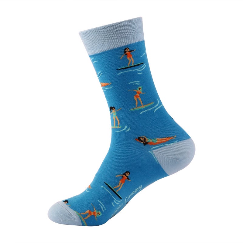 Unisex Novelty Crew Socks, Comfortable Breathable Soft Socks For Workout, Casual Walking, Running, Sports, Women Men's Socks & Hosiery - Image 1