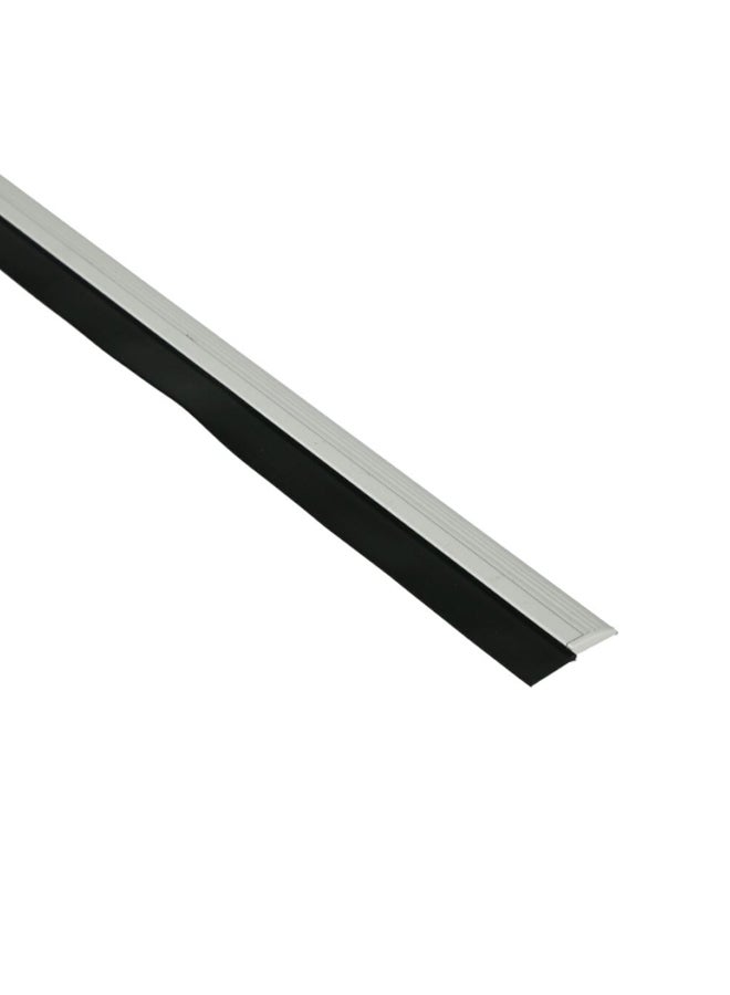 Mazaya Aluminium Resilient Long Lasting Door Bottom Black and White 100 cm WST-R2-100WHT - Image 1