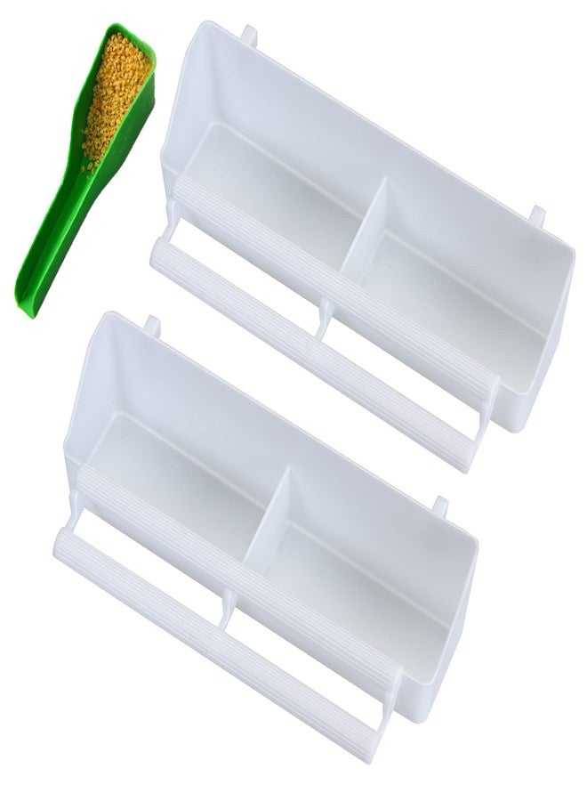 Seneme 2 Pack Bird Water Dispenser for Cage, Hanging Bird Waterer Food Feeder with 1 Feeder Accessories - Image 1