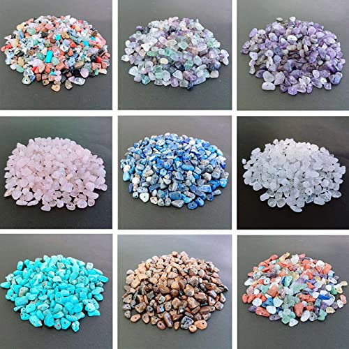 LAIDANLA Rose Quartz 400pcs Natural Chip Stone Beads 5-8mm Healing Crystal Irregular Gemstones Drilled DIY Loose Rocks Bead Crystal for Bracelet Earrings Necklace Jewelry Making Crafting - Image 3