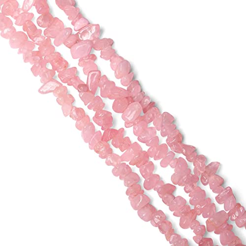 LAIDANLA Rose Quartz 400pcs Natural Chip Stone Beads 5-8mm Healing Crystal Irregular Gemstones Drilled DIY Loose Rocks Bead Crystal for Bracelet Earrings Necklace Jewelry Making Crafting - Image 2