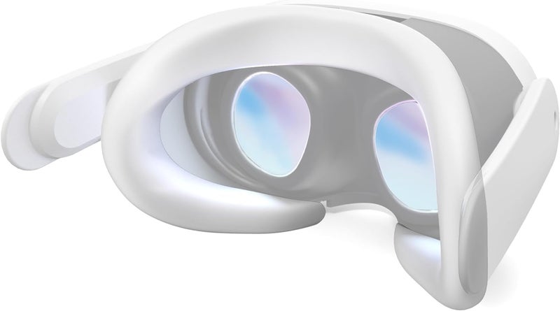 Careflection VR Silicone Face Pad Cover for Meta Quest 3 Original Headset Accessories, VR Face Cushion Pad Mask for Oculus Quest 3 Headset Face Pad (White) - Image 1