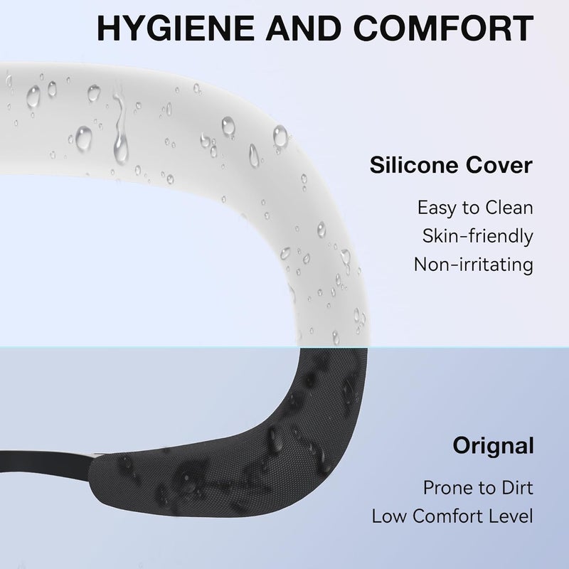 Careflection VR Silicone Face Pad Cover for Meta Quest 3 Original Headset Accessories, VR Face Cushion Pad Mask for Oculus Quest 3 Headset Face Pad (White) - Image 5