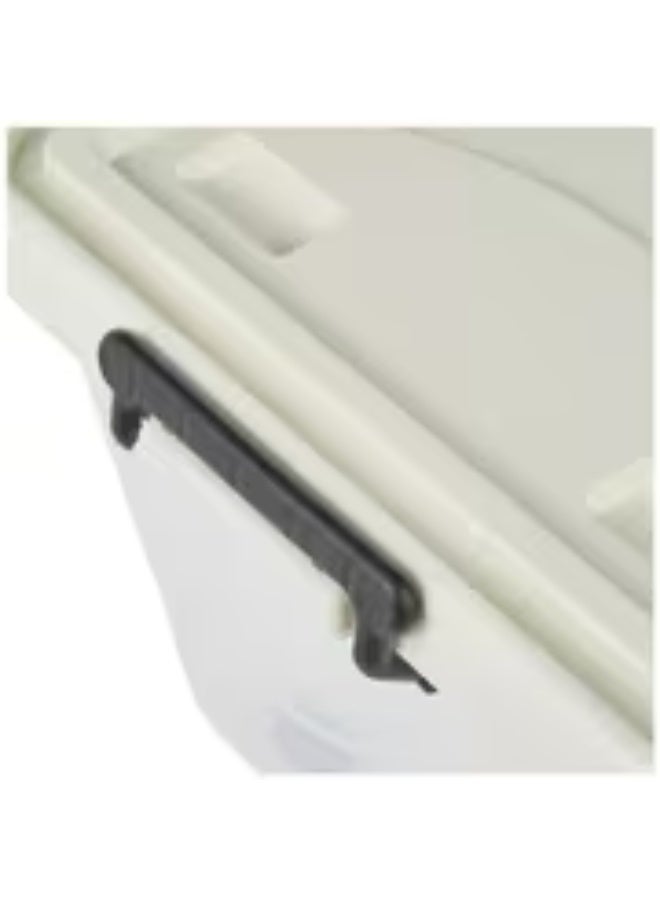 erorex Set of 6 Large 33L Clear Heavy-Duty Plastic Storage Boxes with Lockable Lids & Wheels - Stackable/Nestable Heavyweight (60kg/132 lbs) Capacity, Containers for, Office, Organization - Image 4