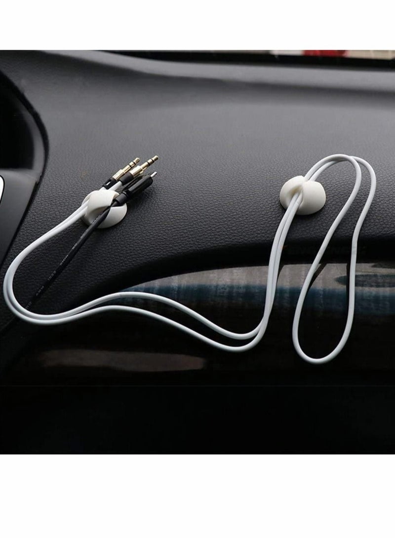 Captaintech Long Lasting Cable Tidy Clips Cable Management System Desktop Cord Holder Hider Charging Cable Drop Organizer for TV PC Laptop Home Office Cable Tidy Management for Home and Office - Image 2