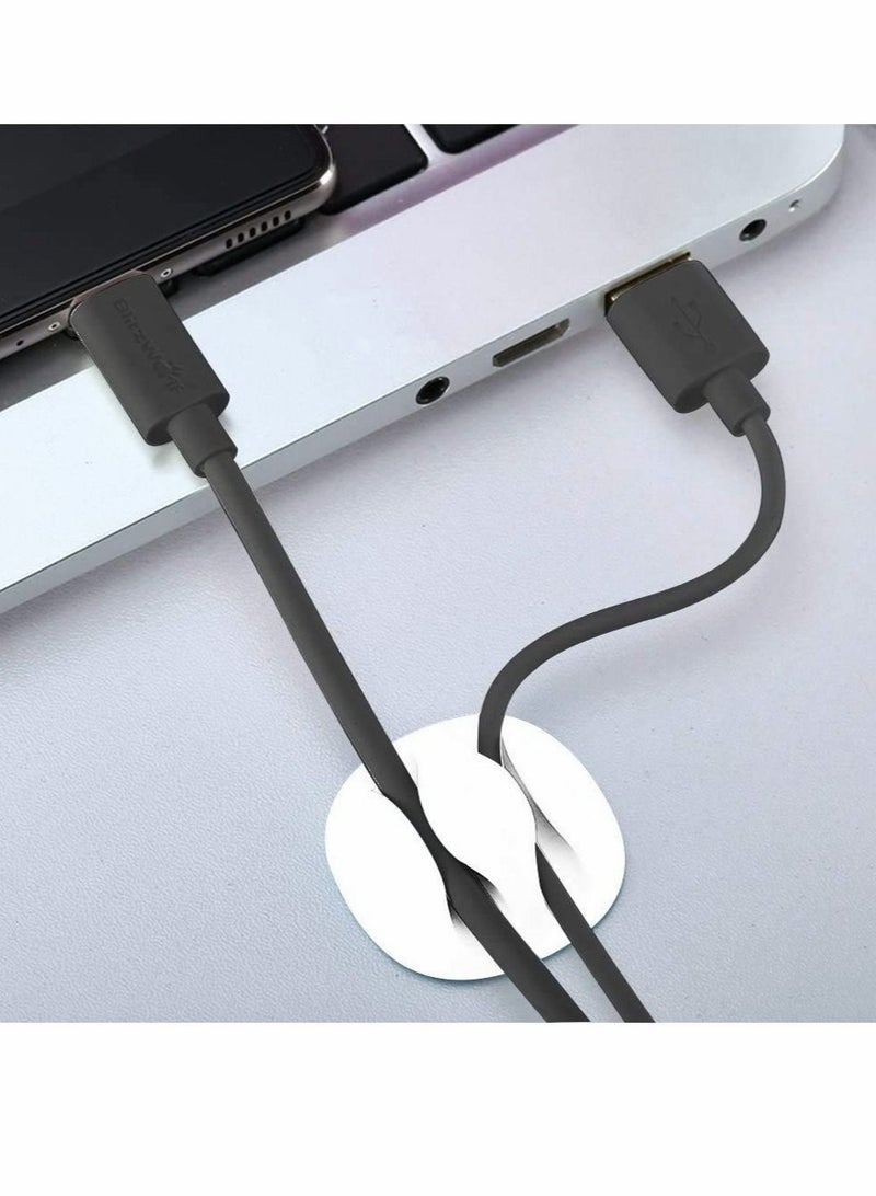 Captaintech Long Lasting Cable Tidy Clips Cable Management System Desktop Cord Holder Hider Charging Cable Drop Organizer for TV PC Laptop Home Office Cable Tidy Management for Home and Office - Image 3