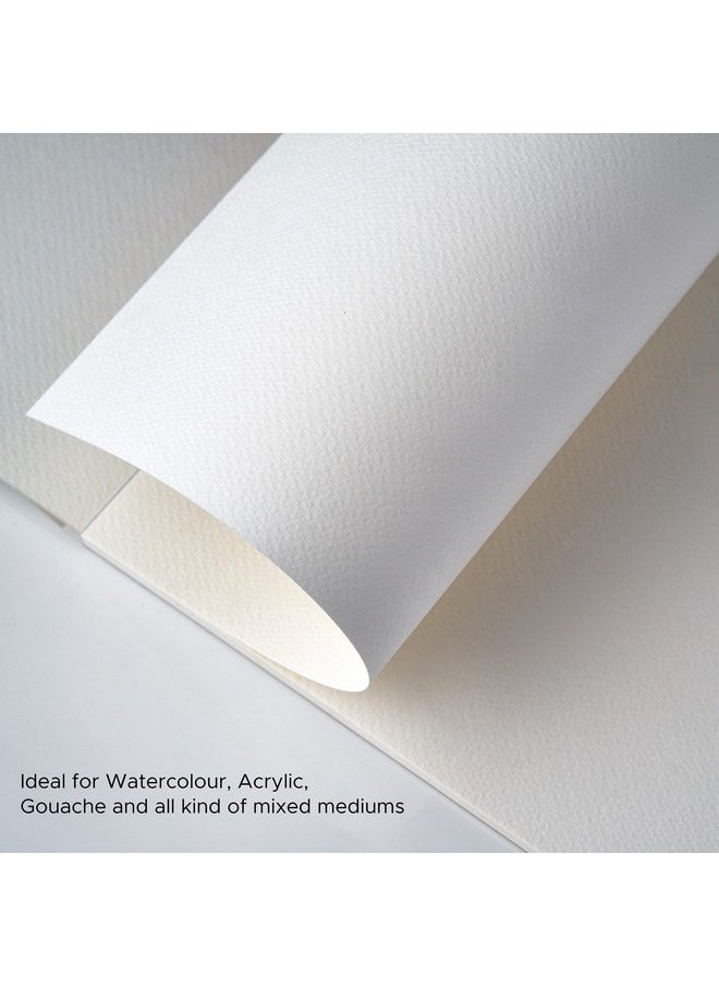 FACTOR NOTES Factor Notes Artist Watercolour Pad: 30% Cotton, 300 GSM, Cold Pressed, Acid-Free Tearable Paper (A6) Acrylic, Oil  - Image 3