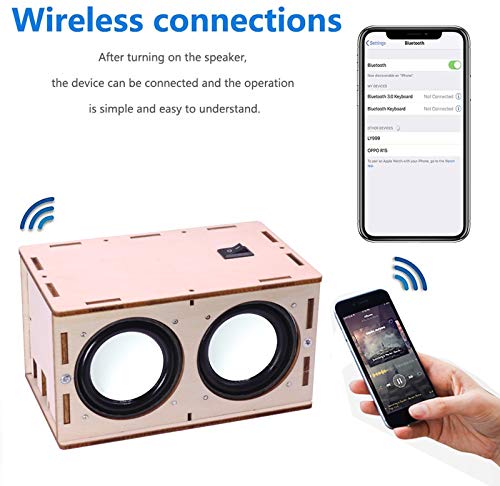CYOEST DIY Bluetooth Speaker Box Kit Electronic Sound Amplifier - Build Your Own Portable Wood Case Bluetooth Speaker Sound - Science Experiment and STEM Learning for Kids, Teens and Adults - Image 4