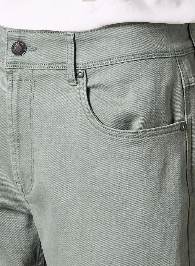 Splash FAV GREEN Denim Slim Fit Mid-Rise Jeans for Men | Best Price UAE