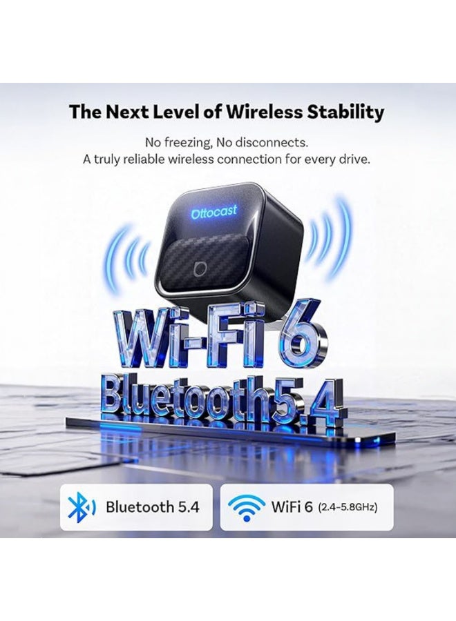 Ottocast Mini Core Latest Version 2-in-1 Wireless CarPlay Adapter & Android Auto Adapter, WiFi 6 Bluetooth 5.4 Auto-Connect Dongle, One-Button Device Switching, Dual Device Memory, OTA Updates for OEM Wired Cars 2016+ - Image 3