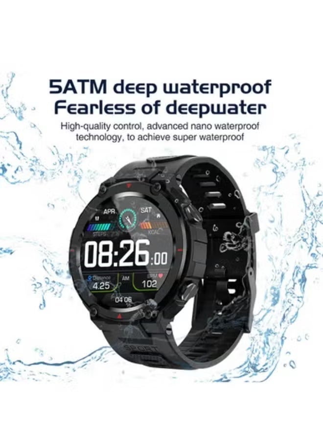 AOLON Navi R GPS Smart Watch 1.32” HD AMOLED Display 5ATM Waterproof Black - Image 3