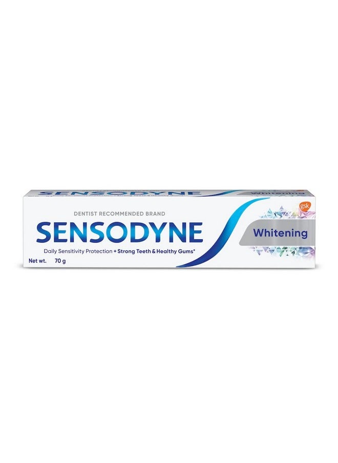 Sensodyne Toothpaste Whitening, Sensitive Tooth Paste To Restore Natural Whiteness, 70 Gm  - Image 1