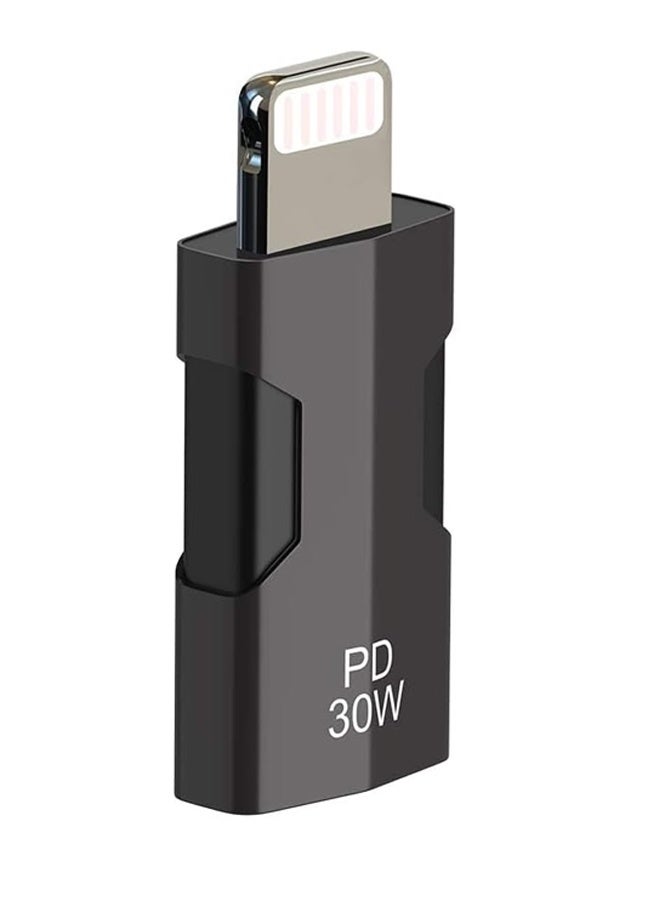 Lightning to USB Type C Male Adapter PD 30W Fast Charging & Transfer Data for iPhone 16/15/15 Pro/15 Pro Max - Image 1