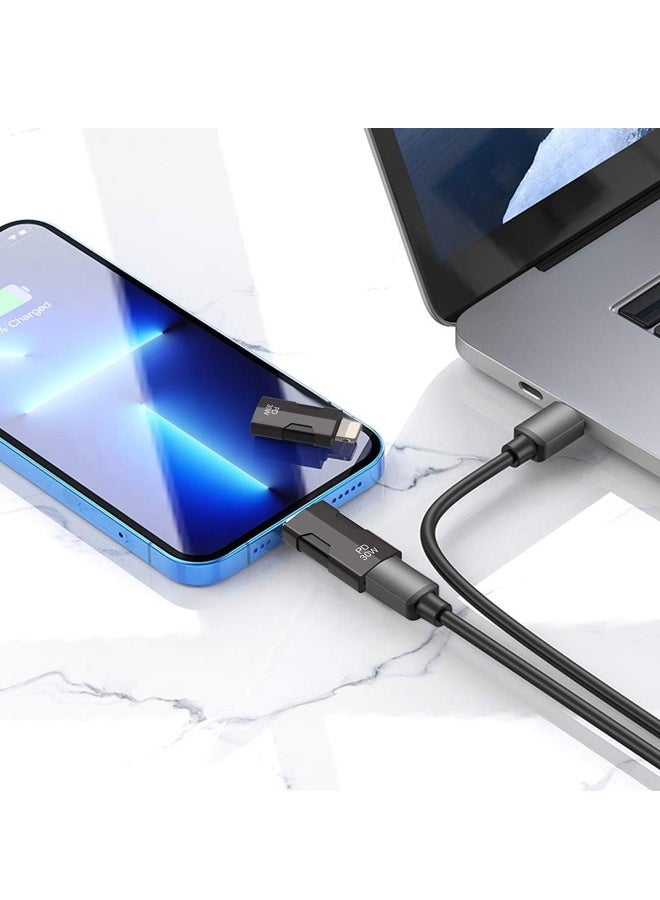 Lightning to USB Type C Male Adapter PD 30W Fast Charging & Transfer Data for iPhone 16/15/15 Pro/15 Pro Max - Image 4