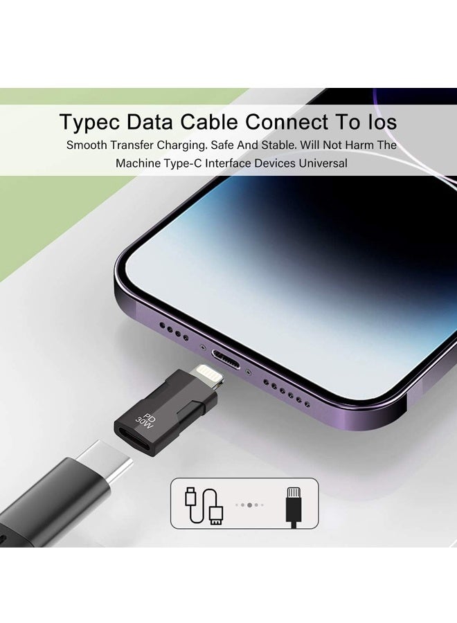 Lightning to USB Type C Male Adapter PD 30W Fast Charging & Transfer Data for iPhone 16/15/15 Pro/15 Pro Max - Image 3