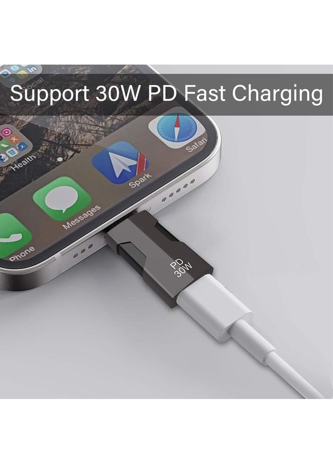 Lightning to USB Type C Male Adapter PD 30W Fast Charging & Transfer Data for iPhone 16/15/15 Pro/15 Pro Max - Image 5