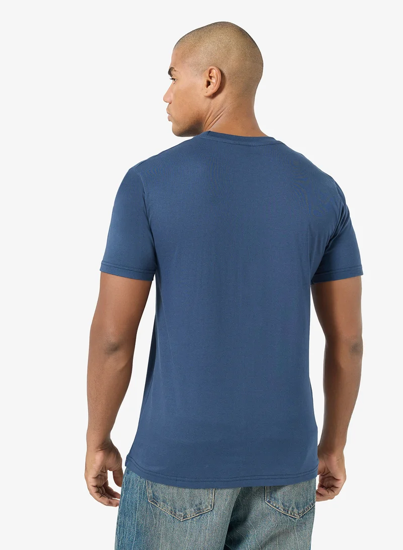 Seventy Five Basics DARK BLUE Regular 220Gsm T-Shirt for Men | Best Price UAE