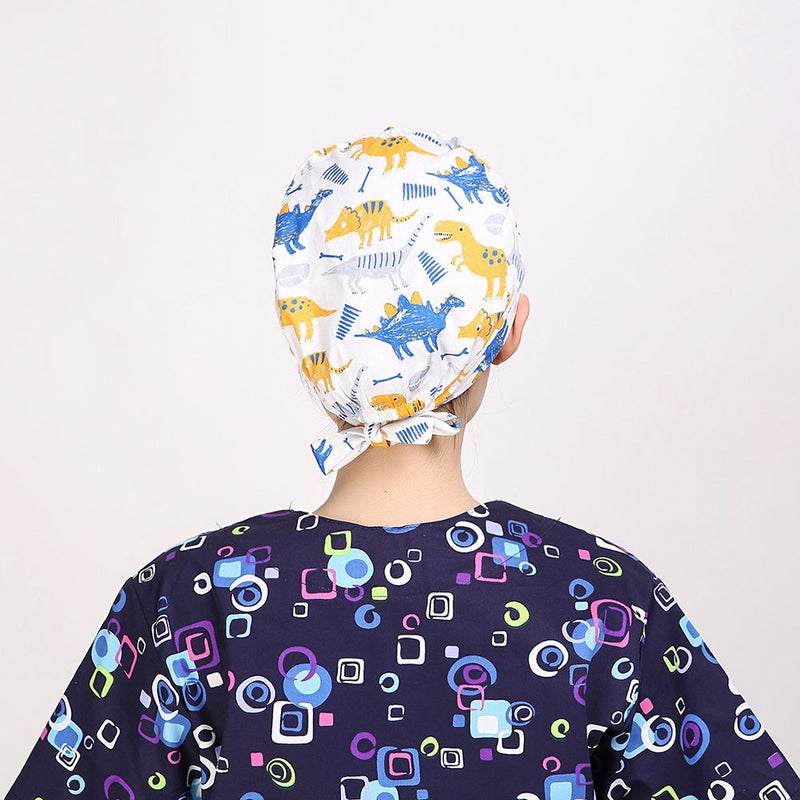 2pcs Cotton Operating Room Dinosaur Printing Work for Woman Lady Female - Image 5
