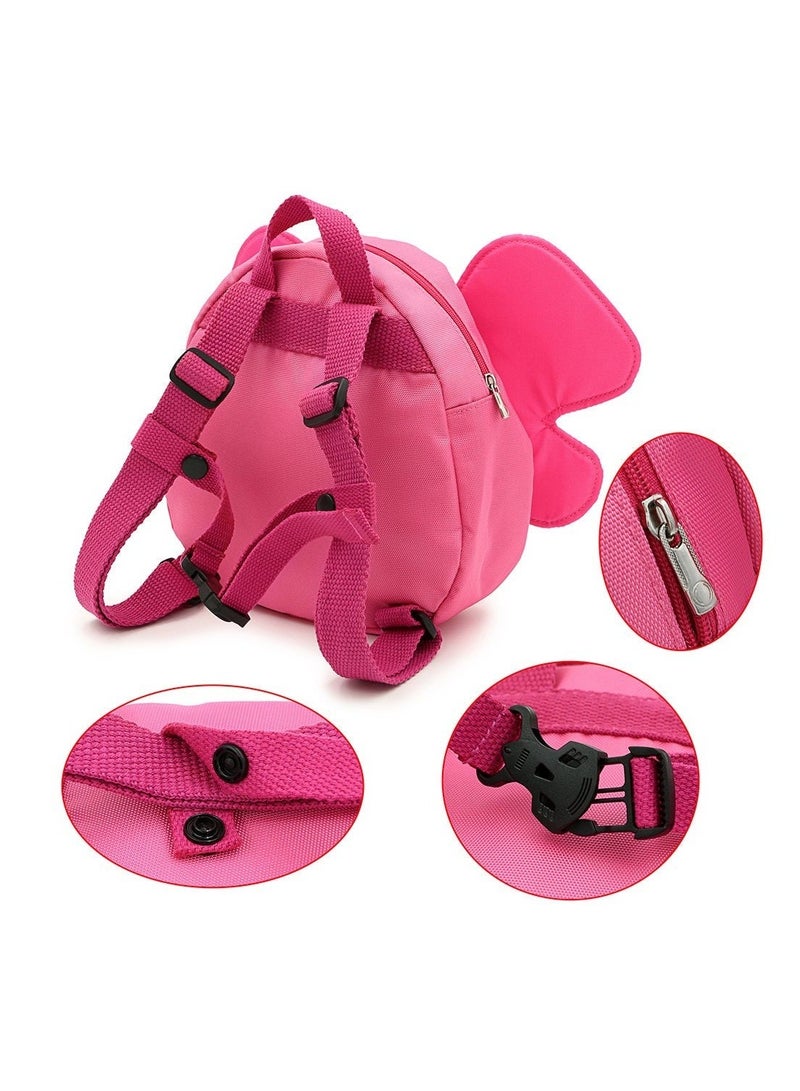 نيبمينينت Butterfly Baby Walking Safety Backpack, Anti-lost Mini Bag, Toddler Child Strap with Leash, Wings Harness Reins (Pink) - Image 4