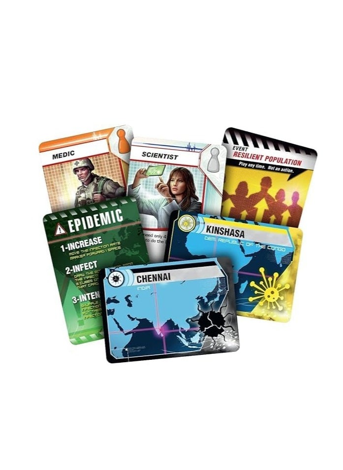 Z-Man Games 🌍 Pandemic BOARD GAME – A Global Crisis. A Team Mission. Can You Save Humanity-Save Humanity Together – Cooperative Board Game - 2–4 Players - Ages 8+/- Team Strategy - Virus Outbreak Theme  - Image 3
