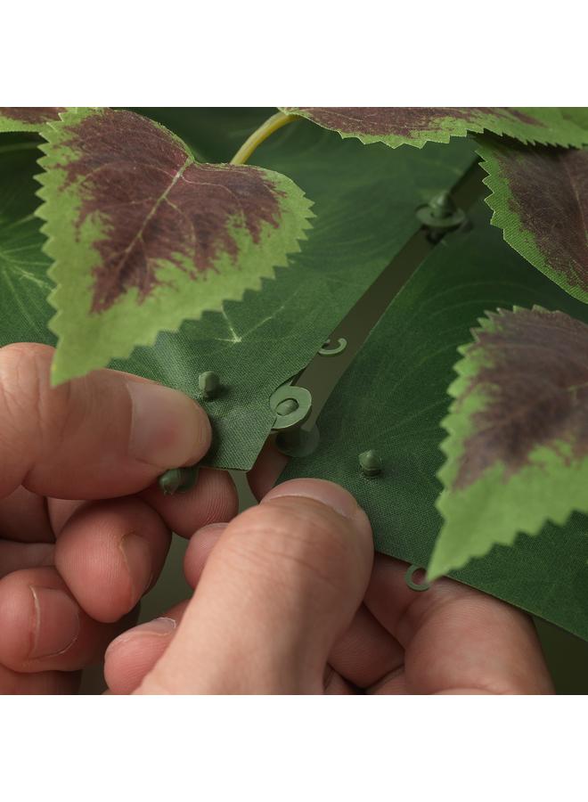 إيروريكس نبات صناعي، مثبت على الحائط/داخلي/خارجي، أخضر/أرجواني، 26×26 سم - Image 4