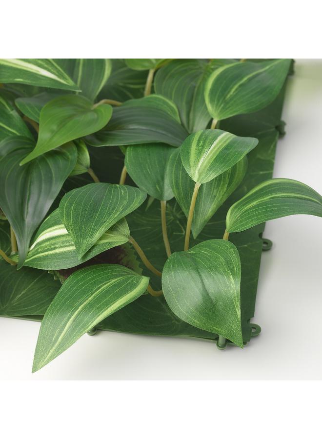 إيروريكس نبات صناعي، مثبت على الحائط/داخلي/خارجي، أخضر/أرجواني، 26×26 سم - Image 5