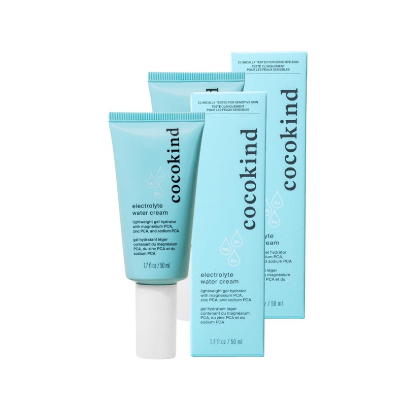 Cocokind Electrolyte Water Cream | Lightweight Water Gel Face Moisturizer | Balanced Hydrating Day Cream for All Skin Types | 2 Pack, 1.7 Fl Oz - Image 1