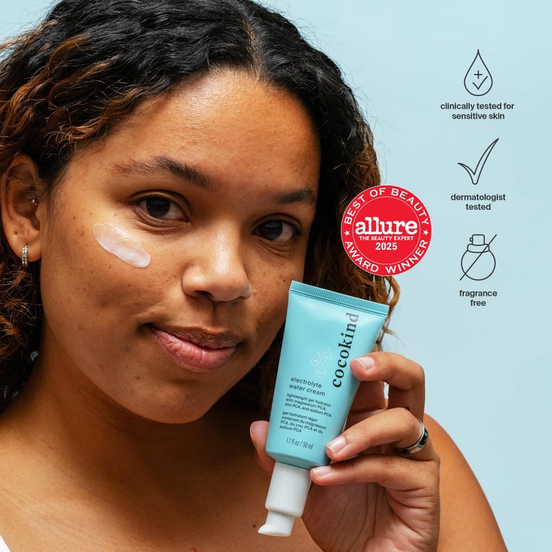 Cocokind Electrolyte Water Cream | Lightweight Water Gel Face Moisturizer | Balanced Hydrating Day Cream for All Skin Types | 2 Pack, 1.7 Fl Oz - Image 2