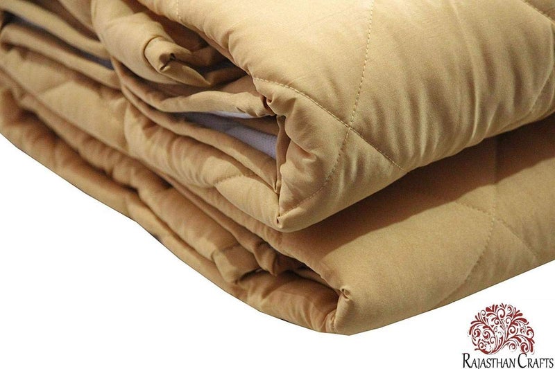 Rajasthan Crafts Microfiber 240 TC Mattress Protector (Beige, King) - Image 2