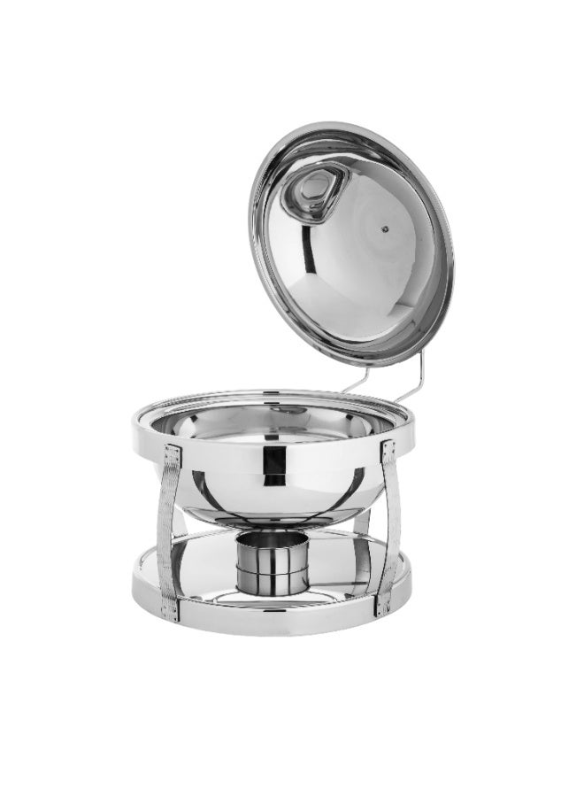 Maxima Round Stainless Steel Chaffing Dish with Lid 6 Liter - Image 5