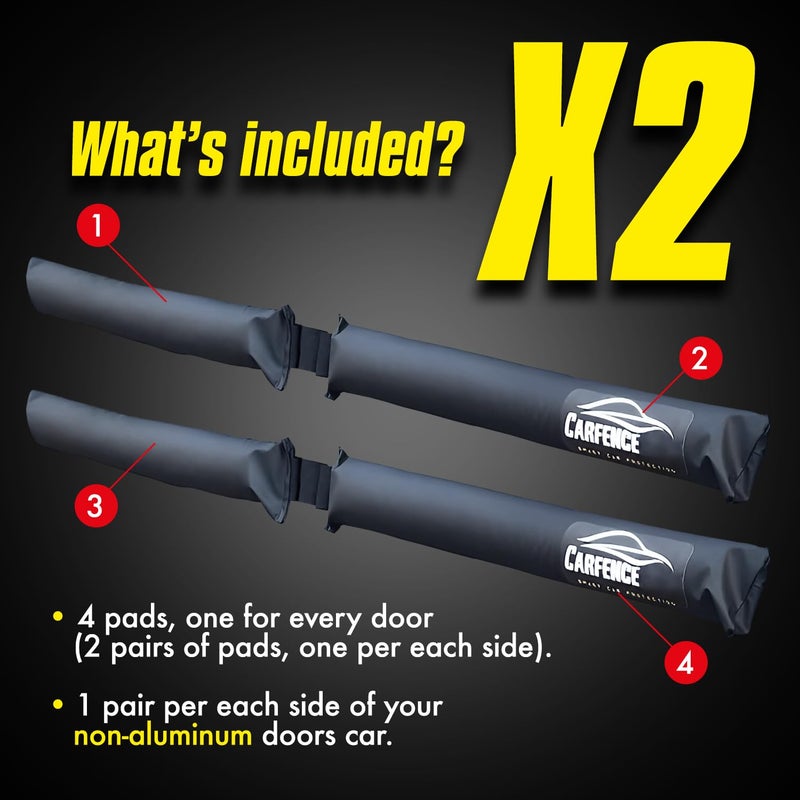 HRX Glass HRX Car Door Dent Protector for Non-Aluminum Cars Doors - 4 Doors Pack - Removable Soft Cushion Magnetic Door Guards - Door Ding Bumper and Scratch Protector - Prevents Dents, Scratches & Dings - Image 3