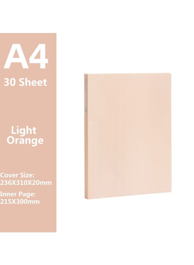 NIBEMINENT A4 Size Presentation Book with 30-Pocket Sheet Protector Orange - Image 2