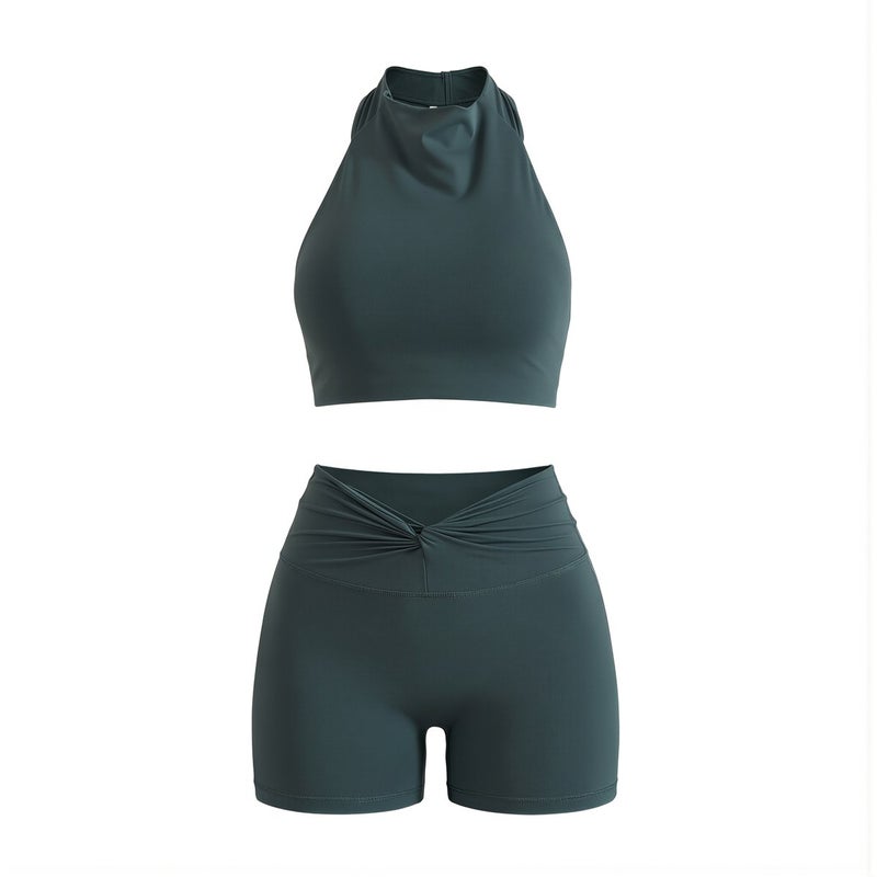 Sports Bra for Women High Neck Seamless Padded Workout Yoga Top Activewear - Image 1