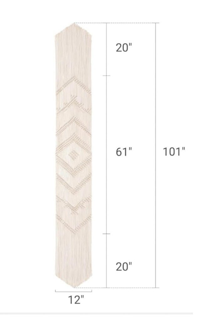 مفرش طاولة مكرمية عام، ١٢ بوصة × ١٠٠ بوصة، أبيض، بنمط زخرفي، قطن - Image 4