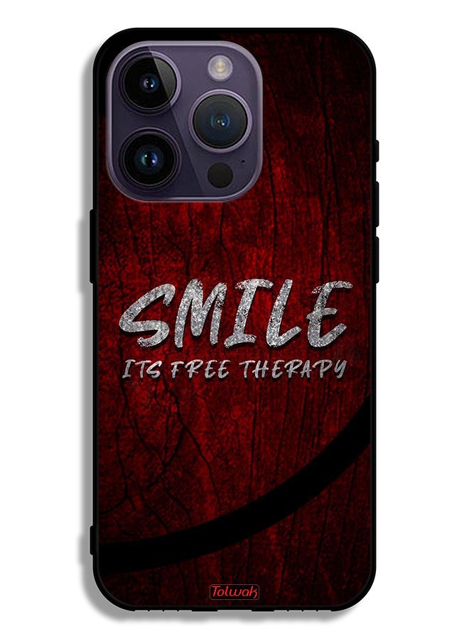 Apple iPhone 14 Pro Protective Case Smile Its Free Therapy