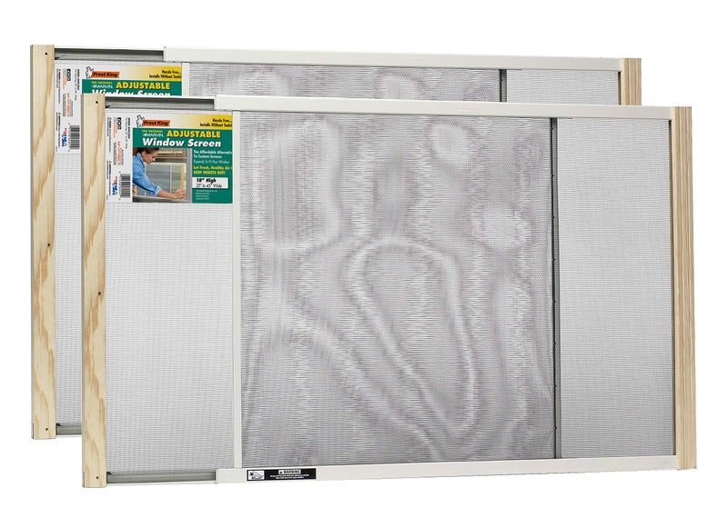 Frost King 2AWS1845 WB Marvin Adjustable Window Screen, 18in High x Fits 25-45in Wide (2 Pack) - Image 1