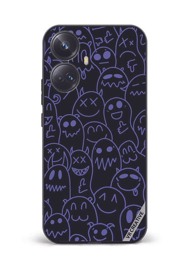 VR CREATIVE Protective Case Cover For Realme 10 Pro Plus Halloween Design Multicolour - Image 1