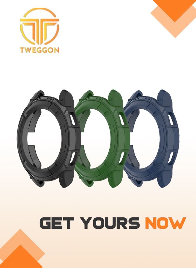 تي دبليو إي جي جي أو أن غطاء حماية واقٍ لساعة سامسونج جالاكسي 4 الكلاسيكية مقاس 42 ملم باللون الأزرق الداكن - Image 4