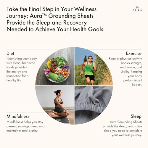Aura™ Luxury Grounding Sheets King Size, 12% Pure Silver - Highest Silver Content Available - Grounding Bed Sheets - Grounded Sheets King Size - 78" x 80" x 15" - Gray, Fitted - Image 5