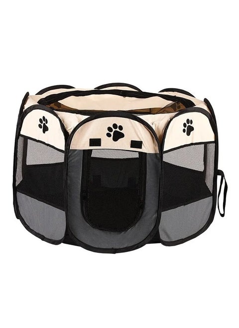 Dog Crate, Scratch Resistant Oxford Cloth Pet Tent, Portable And Foldable Octagonal Pet Fence, Easy To Use Collapsible Puppy Shelter For Dogs And Cats, (1pc, White And Gray)
