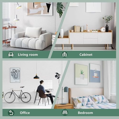 AAMATY 45×600 Cm, Silk White Wallpaper for Walls Waterproof Vinyl Film Self Adhesive Peel & Stick 3D Embossed Hexagon Design Kitchen, Cabinet, Furniture PVC Lamination Roll. - Image 4