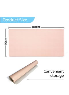 SKY-TOUCH Multifunctional Desk Pad PU Computer Mouse Pad Office Desk Mat Extended Gaming Mouse Pad Non-Slip Waterproof Dual-Side Use Desk Mat Protector 80cm x 40cm Silver/Pink  - Image 5