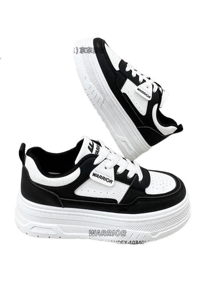 Pull Back Warrior Women'S Canvas Shoes Fashion Classic Soft Bottom Ladies Casual Shoes Black And White Size 37 (235Mm) - Image 2