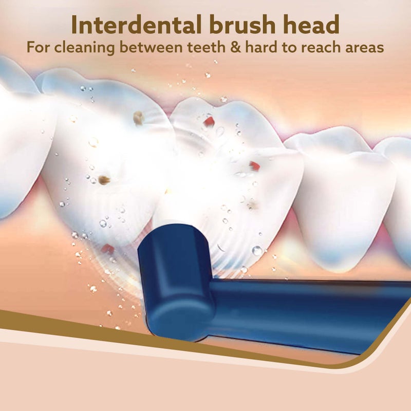 AGARO Cosmic Lite Refill Pack 4+1 pcs, Nylon Bristles, Washable, Blue - Image 5